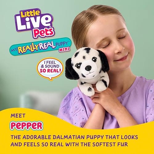 Little Live Pets My Really Real Puppy Mini Pepper The Dalmatian, Interactive Plush Toy with Basket, 20+ Sounds and Reactions, Puppy Toys for Kids thumbnail 3