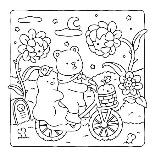 Spooky Fuzzy: Cute Creepy Coloring Book for Adults and Teens for Relaxation (Fuzzy Friends Coloring) thumbnail 8