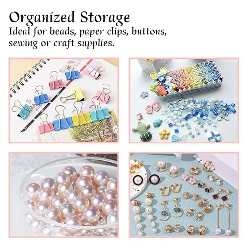 Small Mini Drawer Organizer for Desk, 6 Drawers, 4.7" x 4.7" x 3.8" Pink | Small Desktop Organizer with drawers, Teacher Toolbox, Plastic Storage Box for Office, Classroom, Craft and Home Organization thumbnail 7