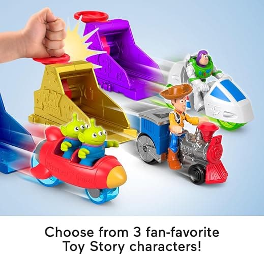 Fisher-Price Imaginext Launcher Set with 3-inch Woody Action Figure & Toy Vehicle, Inspired by Disney Pixar Toy Story (Characters May Vary) thumbnail 4