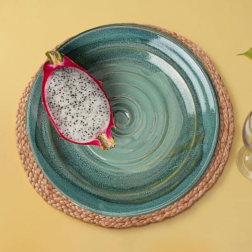 Eco Crave Jute Round Woven Placemats Set of 4, Natural 13 Inch Boho Farmhouse Rustic Hand Woven Place mat for Dining Table Decor, Wicker Chargers Heat Resistant Easy to Clean and Non-Slip Placemat thumbnail 4