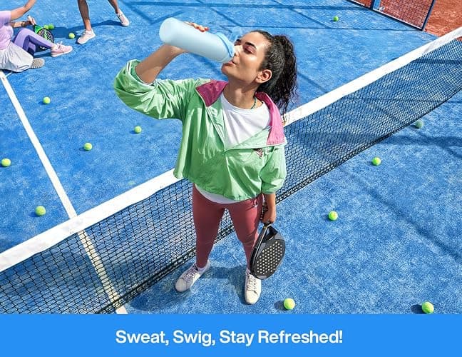 POWCAN 26 oz Insulated Water Bottle with 2-in-1 Straw and Spout Lid, Keep Cold 24H, Leak-Proof, Fits in Car Cup Holder, Stainless Steel Water Bottle for Sports, Travel, and School (Sea Breeze) thumbnail 8