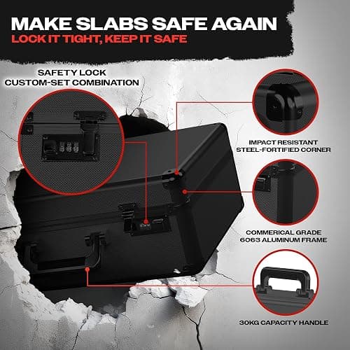 VALUN SLABPRO 160+ 4 ROW Graded Card Storage Box; Durable Sports, PSA Card Storage Box - Organizer Slab for Your Collection - For Baseball, Football, TCG, MTG Cards - Top Loader Design thumbnail 6