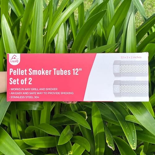 LIZZQ Premium Pellet Smoker Tube 12" (Set of 2) - 5 Hours of Billowing Smoke, Hot or Cold Smoking, for Any Grill or Smoker, An Easy and Safe Way to Provide Smoking, Free eBook Grilling Ideas & Recipes thumbnail 8