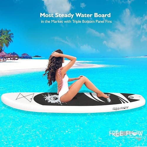 SereneLife Inflatable Stand Up Paddle Board with Premium SUP Accessories – Wide Stable Design with Non-Slip EVA Deck Pad for Adults and Youth of All Skill Levels, 350 lbs Capacity thumbnail 6