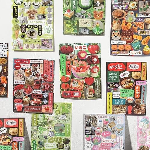 Japanese Sticker Book,45 Sheets Heisei Retro Romantic Memory Series Comic Manga Style Cute Stickers Book Aesthetic for DIY Kawaii Scrapbooking Journaling Handbook Decoration (Memory) thumbnail 6