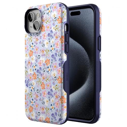 Casely iPhone 15 Case | Poppy Meadows | Pastel Floral | Bold Protective Design | Compatible with MagSafe thumbnail 2