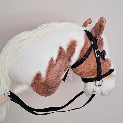 Hobby Horse Pinto Paint A3 Realistic Horse on a Stick with Open Mouth for Children 4 Years thumbnail 8