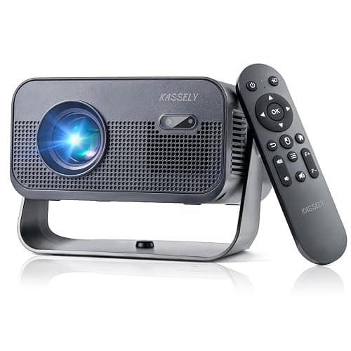 Portable Mini Projector, 720P Native HD with WiFi 6 & Bluetooth 5.2, 4K | Support Auto Keystone Compatible with Smartphone, Laptop, TV Stick, PS5 | Built-in Speaker for Home Cinema, Camping (Black) thumbnail 2