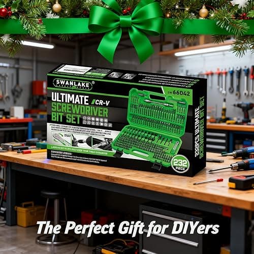 SWANLAKE 232-Piece Ultimate Screwdriver Bit Set, Cr-V Impact Driver Bit Set, Includes Security Bits, Nut Driver, Ratchet Wrench and Bits Holder thumbnail 9