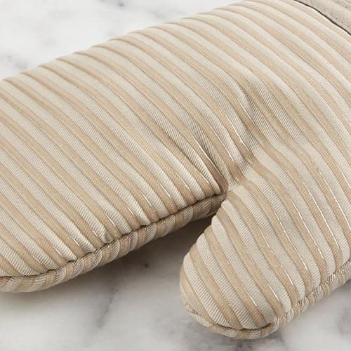 KITCHENAID Quilted Cotton Terry Cloth Oven Mitt, Pot Holder, Kitchen Towel 4-Pack Set, Heat Resistant, Silicone Grip, 16"x26", 7"x13" & 7"x10", Milkshake thumbnail 4