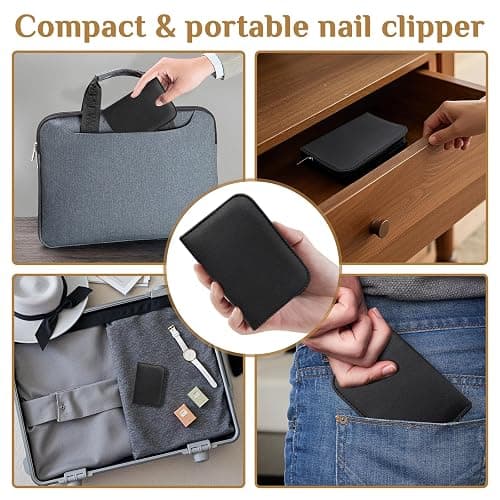 MINKINH Manicure Set Professional Nail Clipper Kit-26 Pieces Stainless Steel Manicure Kit,Nail Care Tools with Luxurious Travel Case Nail Grooming Kit Present for Men Husband Boyfriend Parent thumbnail 8
