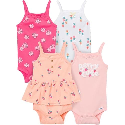 Gerber Baby Girls Multi-Pack Sleeveless Onesies Bodysuit - Image 1