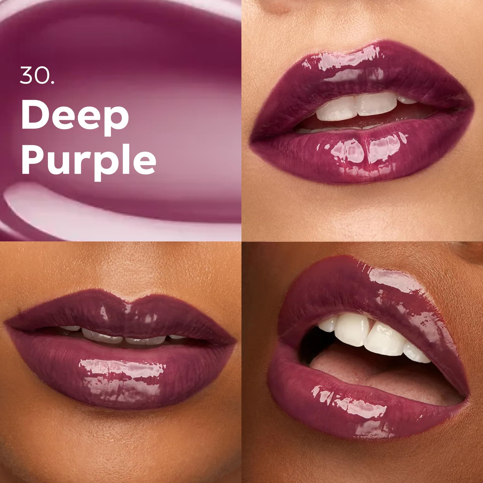 KIKO MILANO, 3D Hydra Lipgloss, Gloss Hidratante Para Os Lábios, Com Efeito 3D, Fórmula Com Extrato de Bidens - 30 Deep Purple thumbnail 2