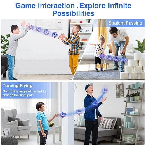 Ciniffo 2026 Upgraded Flying Orb Ball Toy with Dazzling Lights, Magic Hover Spinner, Cool Boomerang Hand Drone, Galaxy Ball Cosmic Globe, Indoor Outdoor Toys Gift for Kids 6 7 8 9 10+ Boys Girls thumbnail 3