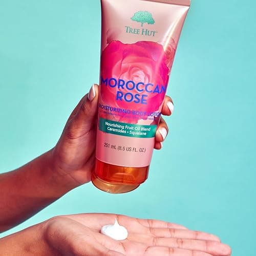 Tree Hut Moroccan Rose Moisturizing Body Lotion, Ceramide and Squalene Formula Helps Protect Skin, Long-lasting Hydration Leaves Skin Feeling Soft & Moisturized, 8.5 Fl Oz. thumbnail 5