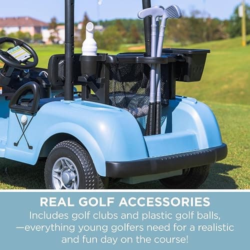 Dynacraft 24V Unisex Kids Golf Cart, 2- Seater Ride-On with Play Accessories and Parent Remote Control, Perfect for Toddlers and Kids Aged 3 Years and Above, Safe and Fun thumbnail 5