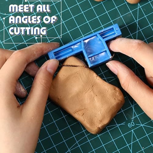 Lanties Angle Cutting Clay Tool Steel Wire Bevel Cutter Small Pottery Angle Clay Trimming Tool Plastic Ceramic Wire Small Pottery Cutter for Ceramics and Sculpting, 2.7 x 1.1 x 0.4 Inch thumbnail 6