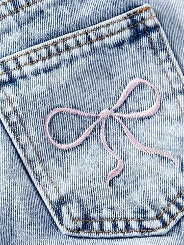 Jeans for Girls Baggy Wide Leg Ripped High Elastic Waisted Denim Pants Y2K Boyfriend Skater Streetwear Cute Trousers 7-14Y thumbnail 7