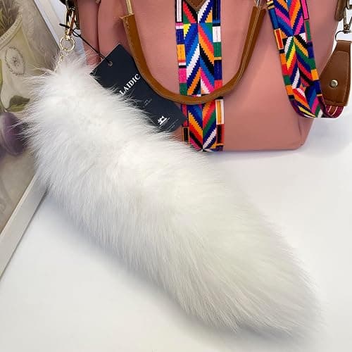 LAIDIC Halloween Costumes Therian tail fox tail keychain furry tail backpack accessories cat tail fox costume Cosplay toy thumbnail 3