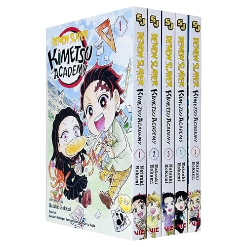 Demon Slayer Kimetsu Academy Volume 1-5 Books Collection Set By Natsuki Hokami & Koyoharu Gotouge - Image 1