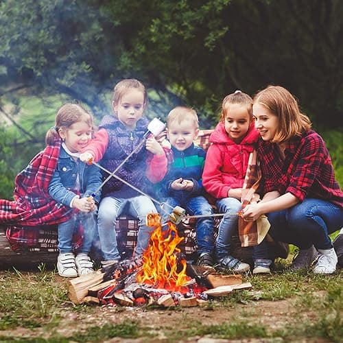 Marshmallow Roasting Sticks, Telescoping Smores Sticks for Open Fire Pit, 32 Inch Long Marshmallow Toasting Barbecue Forks BBQ S’mores Skewers for Campfire Camping Hotdog Hot Dog Bonfire Grill, 5 Pack - 5 Pcs thumbnail 5