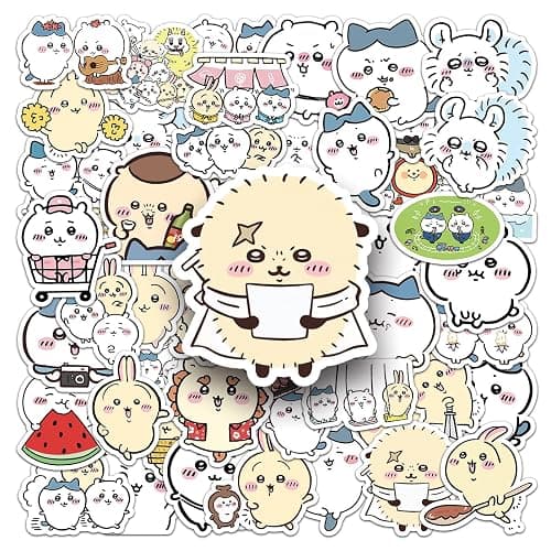 50 Packs Chiikawa Stickers Water Bottles Laptop Phone Motorcycle Computer Guitar Skateboard Hydroflasks Chiikawa Vinyl Sticker Waterproof Aesthetic Trendy Decals for Teens Girls Adults - Image 1