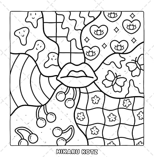 Trippy & Groovy: Psychedelic Coloring Book thumbnail 9