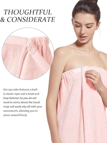 Women'S Soft Wrap Towel Full Length，Bath Robe After Shower Female Plush Long，Spa Bathrobes Lightweight With Pockets thumbnail 5