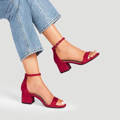 DREAM PAIRS Womens Low-Chunk Low Heel Pump Sandal thumbnail 7
