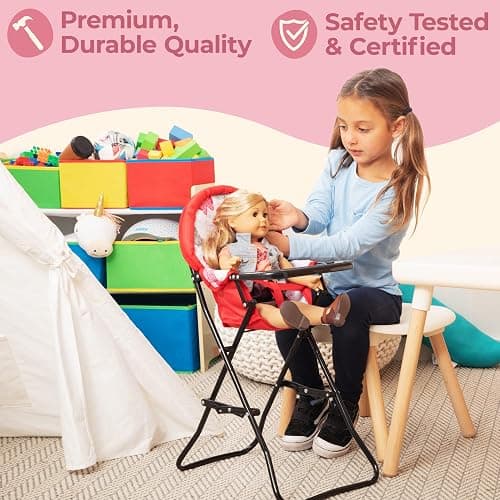 18-Inch Baby Doll Nursery Playset by Litti Pritti - Doll Accessories Set with Swing, Crib, High Chair, and Carrier - Realistic Toy Furniture for Imaginative Play - Gift for Kids Ages 3 Up thumbnail 5
