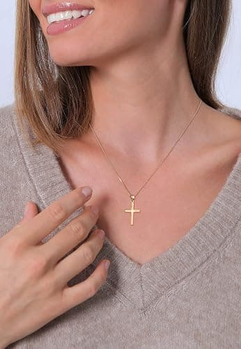 Elli Damen Halskette mit Kreuz Anhänger Basic Religion in 925 Sterling Silber 45 cm lang thumbnail 6