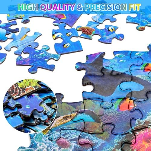 Puzzles for Kids Ages 4-8 6-8 8-10 Year Old - Underwater Scene - 100 Pieces Jigsaw Puzzle for Kids Learning Educational Puzzles for Boys Girls (with Sturdy Box) thumbnail 4