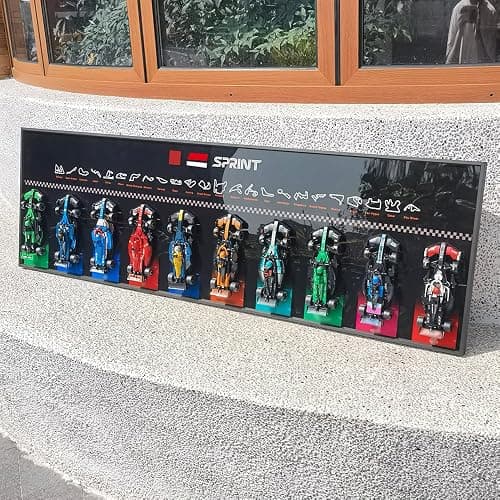 Display Wallboard for Lego Speed 66802 Champions Ultimate Collector's Pack - Contains 10 Sets in 1(77242-77243) F1,Adult Collectibles for Car Wall Mount Building Blocks (Only Display Wallboard) thumbnail 4
