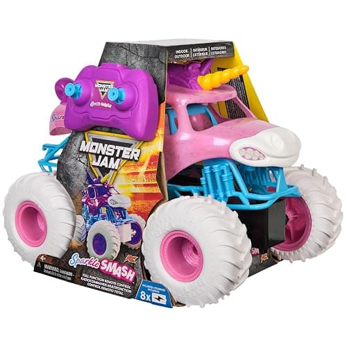 Monster Jam, Official Sparkle Smash Remote Control Vehicle Indoor & Outdoor, 1:15 Scale, 2.4 GHz, Toys for Boys and Girls Ages 4 and Up thumbnail 8