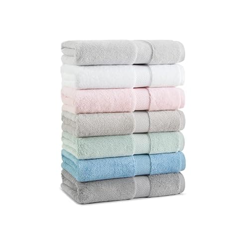 Aston & Arden Egyptian Hand Towels - Pack of 6 - Oversized Ultra Soft Thick & Absorbent, 100% Ringspun Egyptian Cotton Bathroom Towel for Spa, Hotel, 600 GSM, 16 x 30 in, Pink - Blush Pink - Hand thumbnail 8
