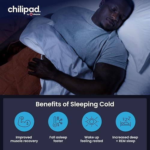Chilipad Cube Bed Cooling System - Cooling & Heating Mattress Topper, Custom Bed Temperature, Cool Sleep Enhancement, Temp Range of 60-115°F, ME Half King or TwinXL Size (38" W x 80" L), Model: CP502 thumbnail 2