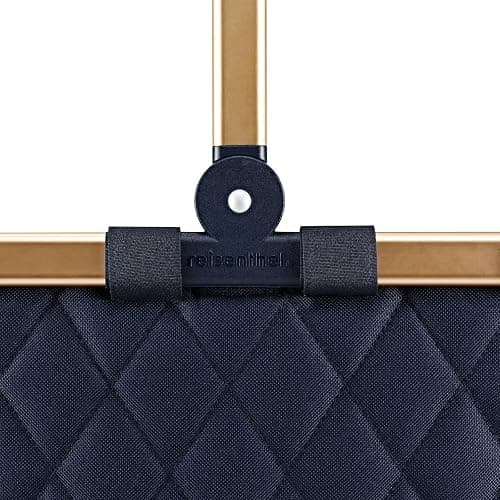 reisenthel carrybag frame rhombus midnight gold – Stabiler Einkaufskorb mit viel Stauraum und praktischer Innentasche – Elegantes und wasserabweisendes Design thumbnail 6
