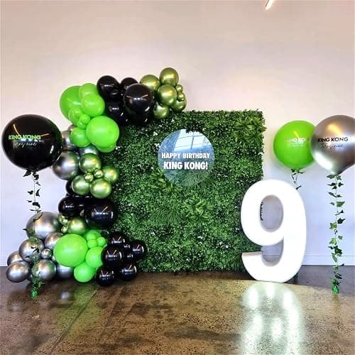 Green and Black Balloons, 35PCS Lime Green Black Silver Balloons, Gamer Latex Balloon for Boys Men Football Video Game On Level Favor Theme Jungle Theme Graduation Birthday Party Decorations Supplies - Black Green Silver - 12inch-35pcs thumbnail 4