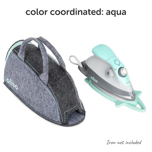 oliso Carry Bag M3Pro and M2Pro mini irons - Fits most mini travel size irons, ideal for travel or storage - Aqua thumbnail 4