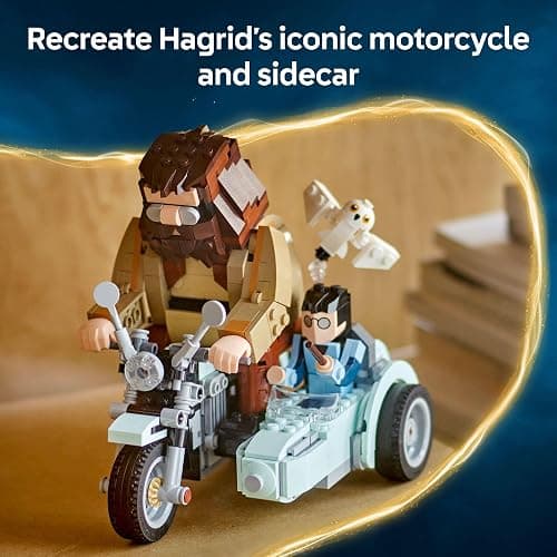 LEGO Harry Potter Hagrid & Harry's Motorcycle Ride Building Toy - Kids Motorcycle Toy for Boys and Girls, Harry Potter Fans, Ages 9+ - Gift Idea for Birthdays - 76443 thumbnail 3