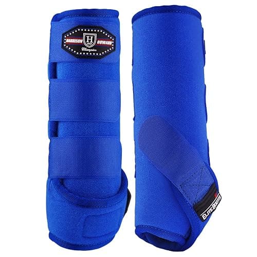 Harrison Howard Horse Sport Medicine Front Shock-Absorbing Boots All-Round Lower Limb Protection & Support Sport Boots Perfect for Endurance Training and Performance Pack of 2 Aquamarine M thumbnail 2