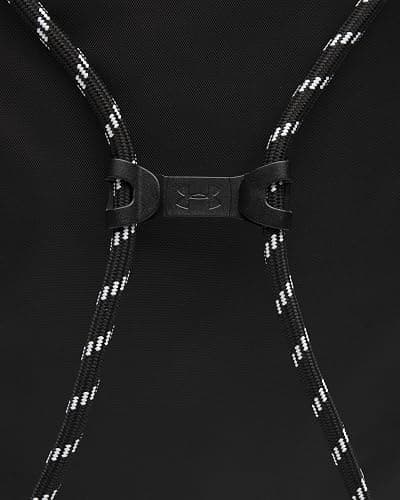 Under Armour Unisex Hustle Sackpack, (001) Black/Black/White, One Size Fits Most thumbnail 6