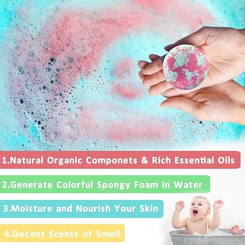 Unicorn Bath Bombs with Surprise Inside for Kids Girls, Bath Bombs Surprise Birthday Gifts Unicorn Gifts for Kids Girls with Jewelry Toys Inside thumbnail 6