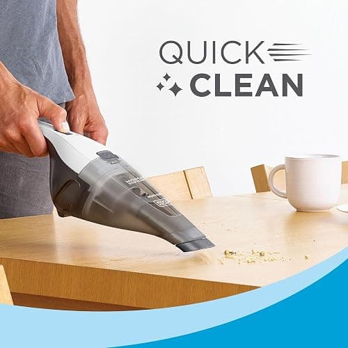 BLACK+DECKER dustbuster QuickClean Cordless Handheld Vacuum, White (HNVC215B10), Dirt Bowl and Fliter thumbnail 4