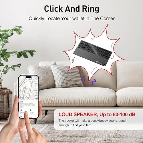 BFADEHA 2025 [Apple MFi Certified] (iOS Only) Bluetooth Tracker Smart Finder for Apple Find My iPhone Card Wallet GPS Tracker, 5-10 Years Battery, Keys Finder and Item Locator for Keys, Bags, Passport thumbnail 3