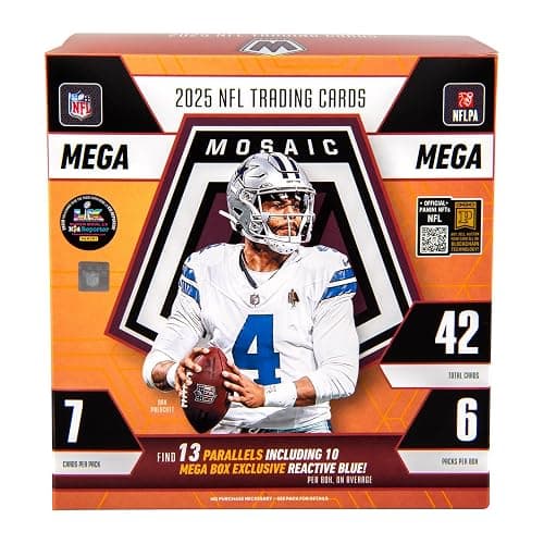 2025 Panini Mosaic Football Trading Cards Mega Box thumbnail 2
