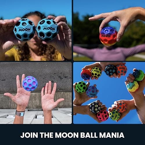 Waboba Gradient Moon Ball 2 Pack - Super Bouncy Wall Balls for Kids and Teens - Outdoor Sports Toy Gift - Rainbow & Undersea thumbnail 6