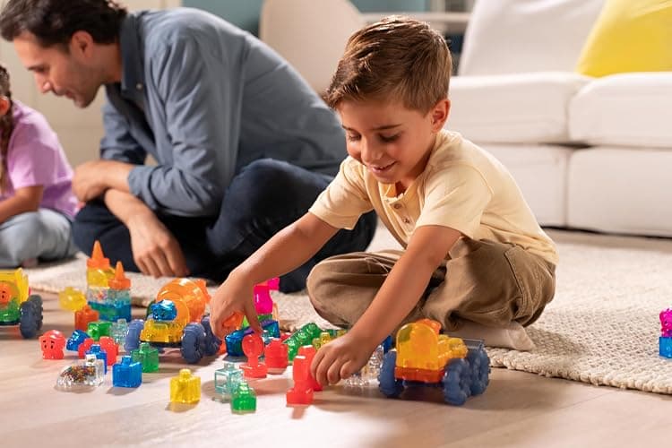 Jelly Blox Construction Site Set | Includes 75 Pieces | Toddler & Preschool Building Blocks Kids Can Squeeze, Stretch, Squish | MESH ACCREDITED | Safety Tested & Ouch-Free | Sensory Play Toy Ages 2+ thumbnail 2
