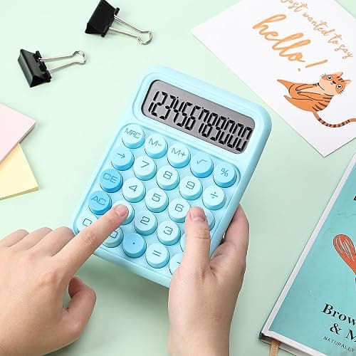 Mr. Pen- Mechanical Switch Calculator, 12 Digits, Large LCD Display, Blue Calculator Big Buttons thumbnail 7
